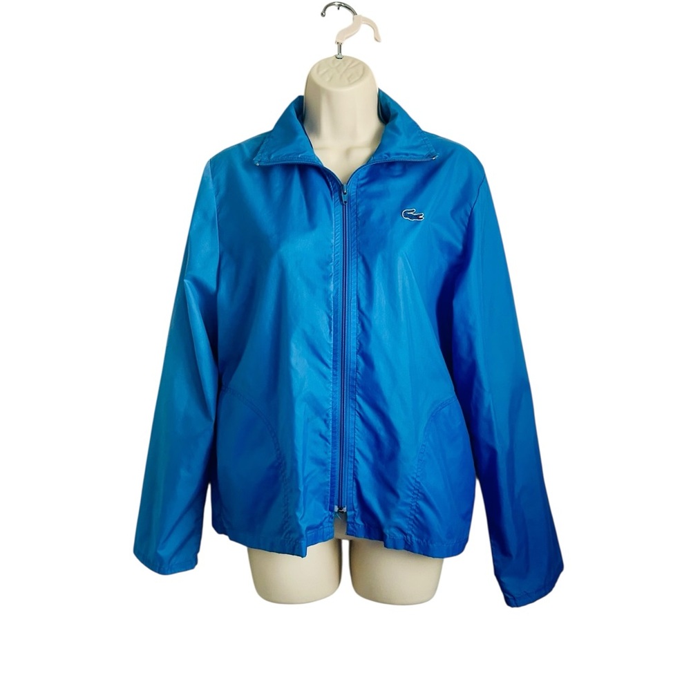 Vintage 90s Lacoste Women's Vibrant Blue Utility Jacket